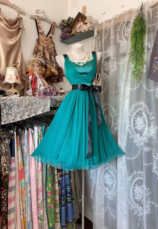 A Line Turquoise Homecoming Dress Short Party Dress  J10913