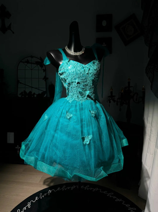 Trägerloses silbernes Vintage-Abendkleid, A-Linie, Geburtstagskleid J9370