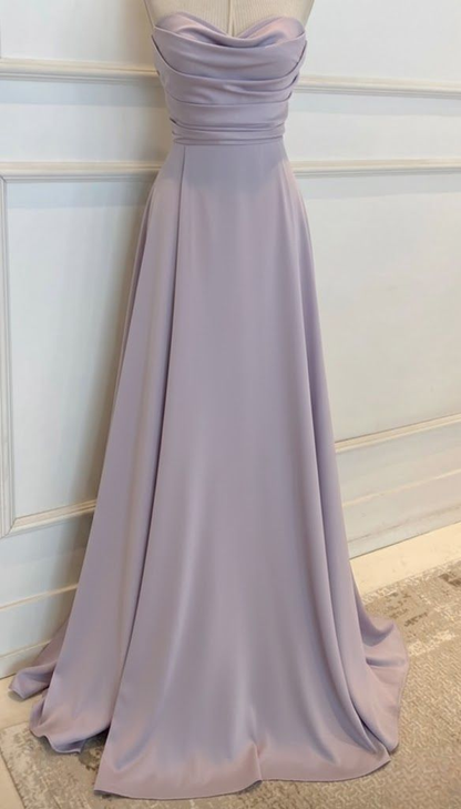 A Line Satin Formal Prom Dress Elegant Evening Dress  J9989