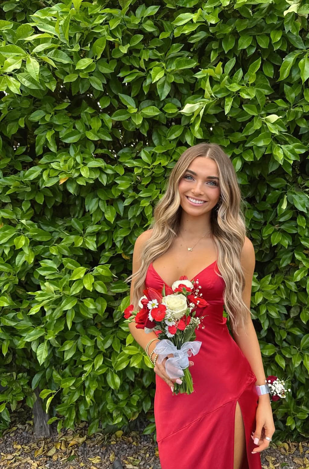 Red Sheath Satin Long Prom Dress Graduation Dress J7974