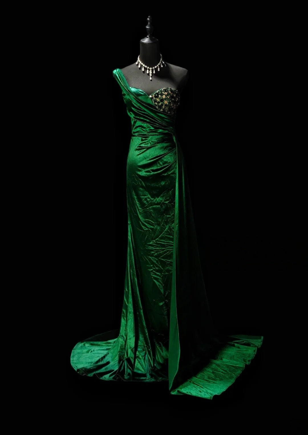 Trägerloses silbernes Vintage-Abendkleid, A-Linie, Geburtstagskleid J9370