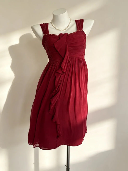 Trägerloses silbernes Vintage-Abendkleid, A-Linie, Geburtstagskleid J9370