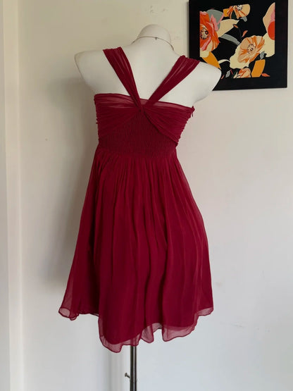 Trägerloses silbernes Vintage-Abendkleid, A-Linie, Geburtstagskleid J9370