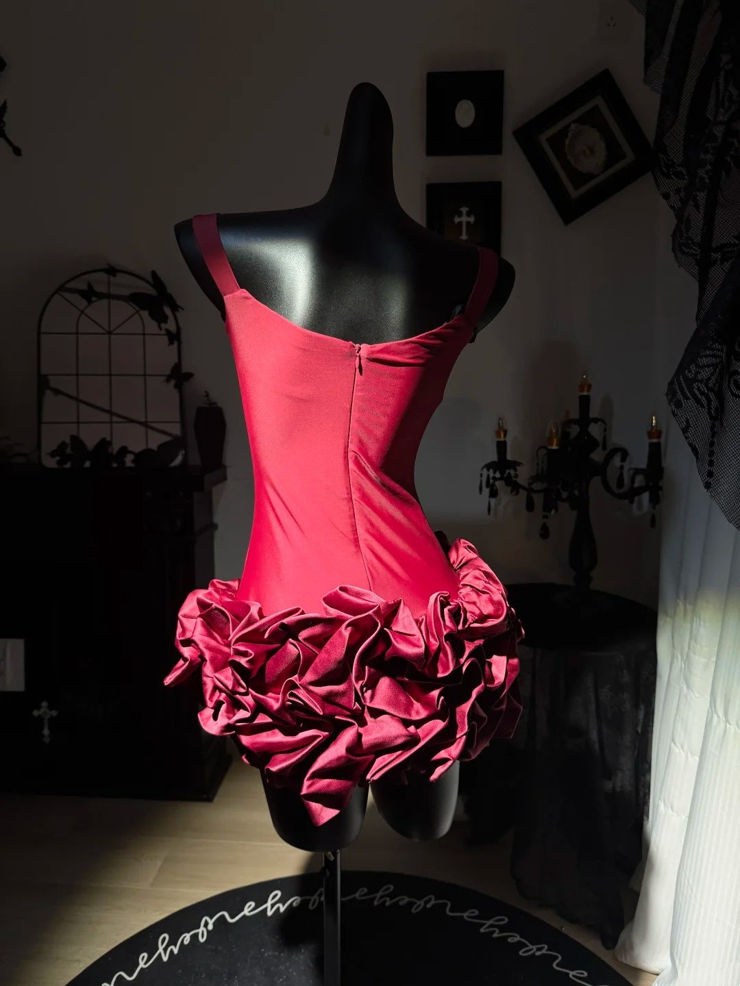 Burgundy Satin Sheath Birthday Dress Short Homecoming Dress  J10817