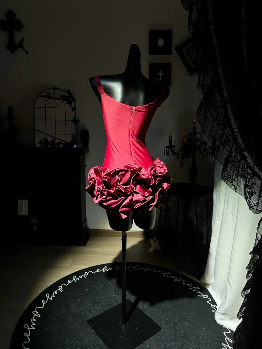 Burgundy Satin Sheath Birthday Dress Short Homecoming Dress  J10817