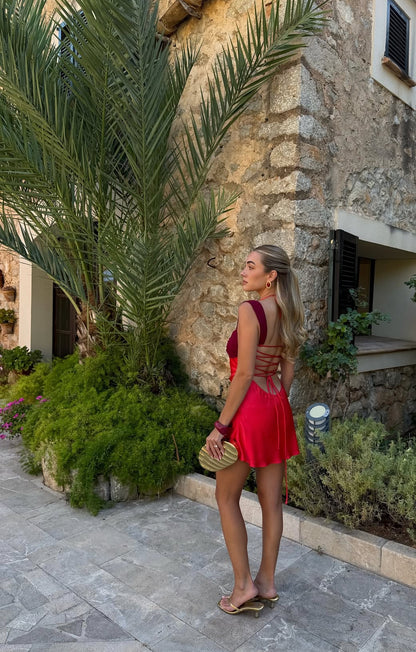 A Line Red Birthday Dress Short Homecoming Dress J8012