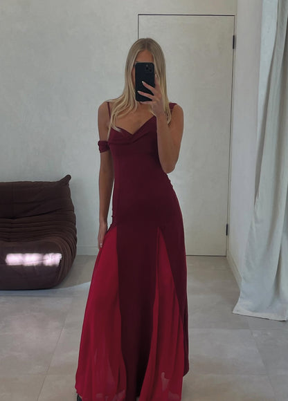 Burgundy Prom Dress Formal Evening Dress J7776