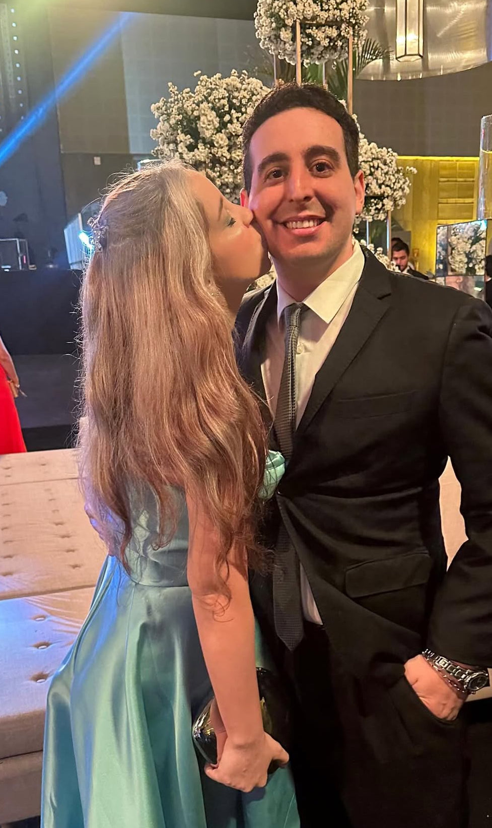 A Line Blue Satin Long Prom Dress Satin Evening Dress J7927