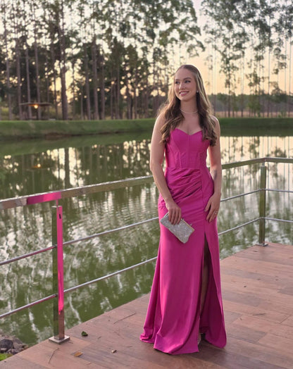 Sweetheart Mermaid Wedding Guest Dress Formal Prom Dress J7411