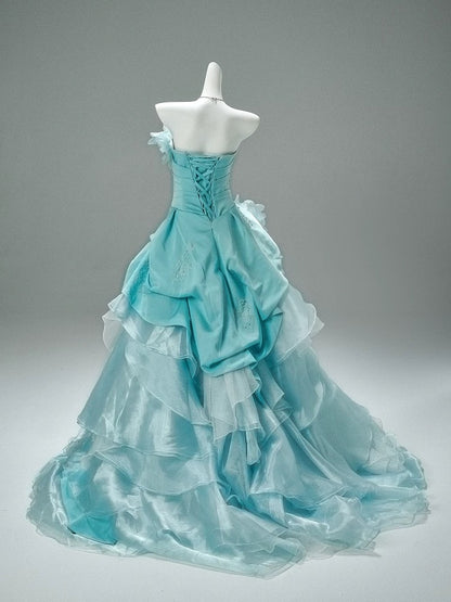 A Line Blue Princess Dress Sweet 16 Quinceanera Dresses J8439