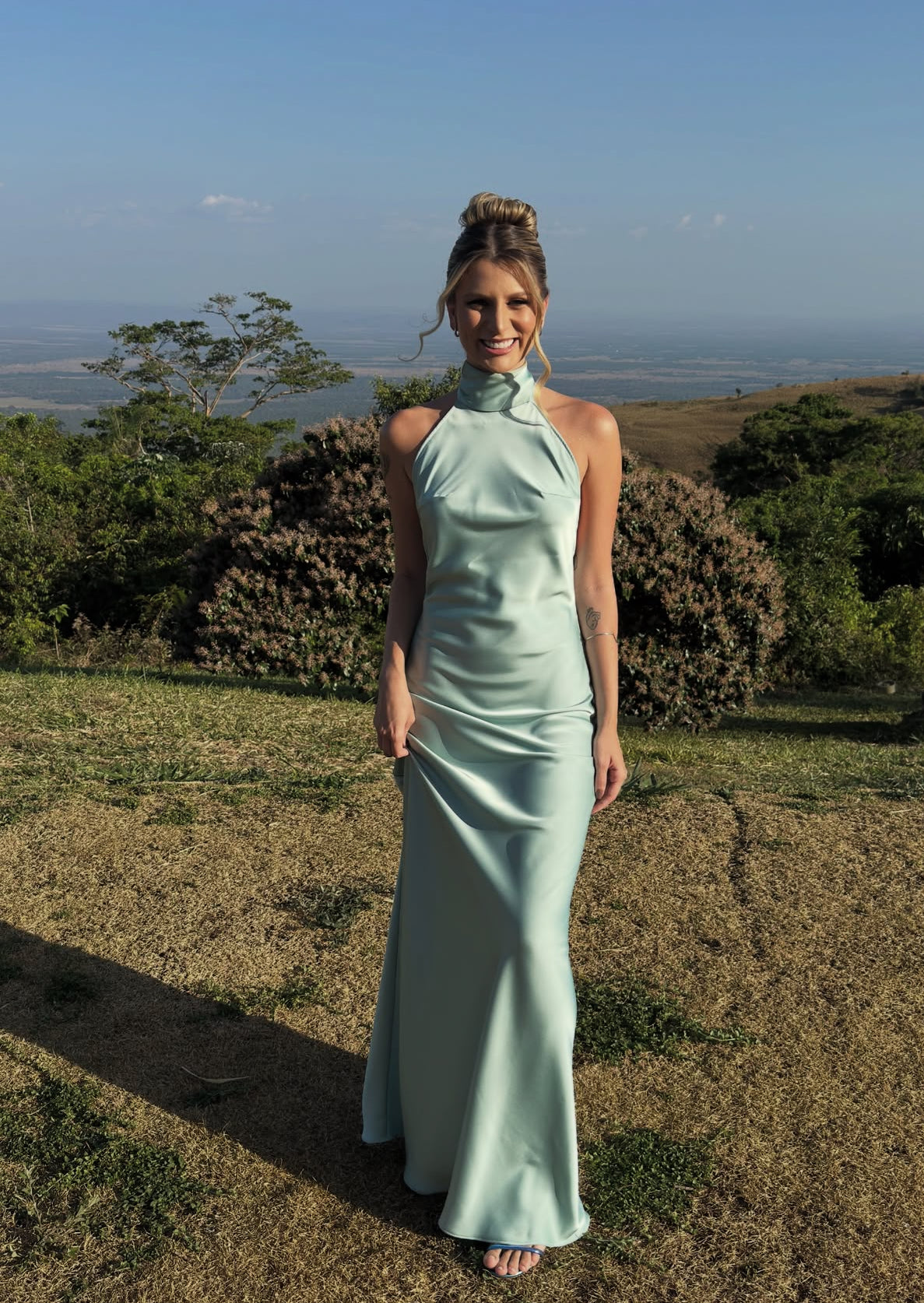 Robe de soirée fourreau noire sexy longue avec fente J8826