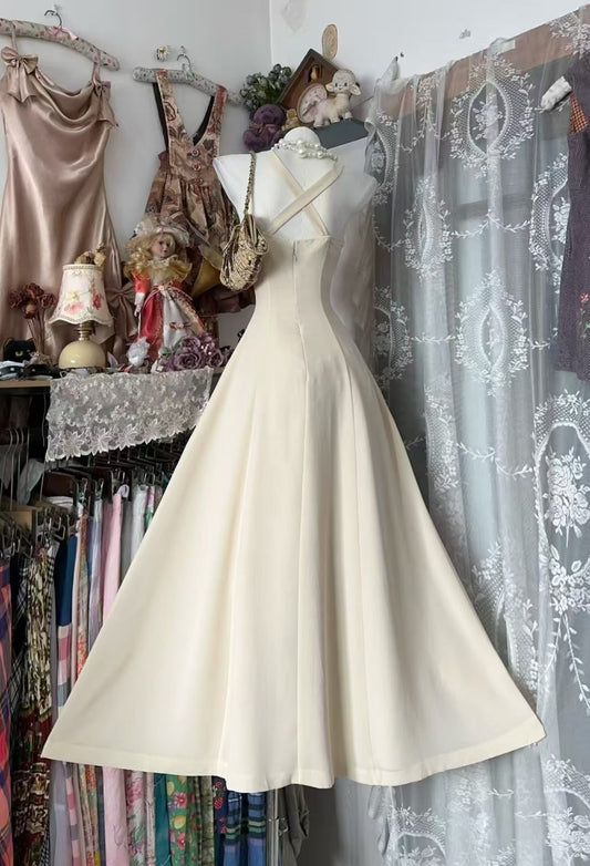 Trägerloses silbernes Vintage-Abendkleid, A-Linie, Geburtstagskleid J9370
