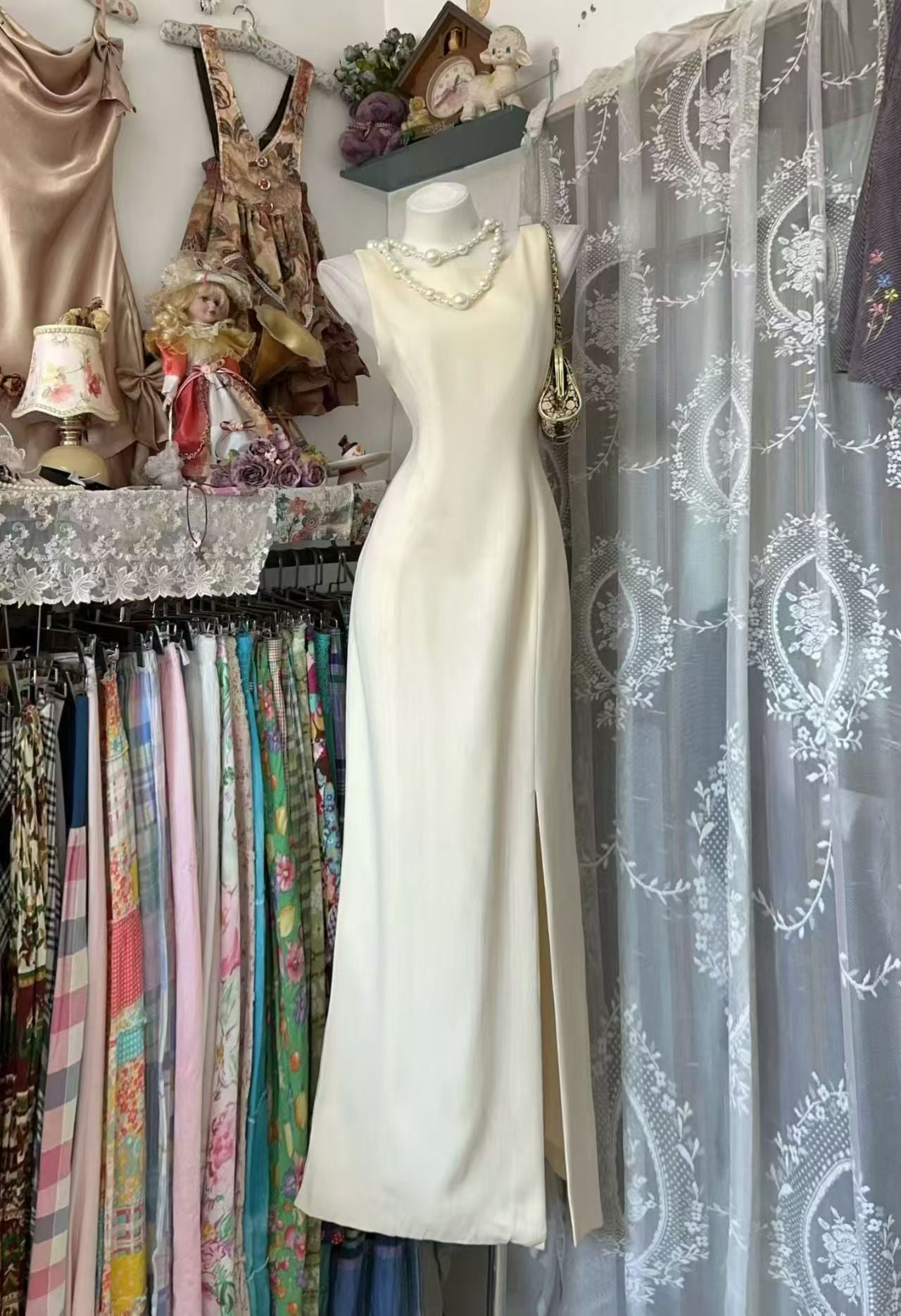 Robe de bal bustier violette en satin avec appliques, robe de soirée formelle J9413