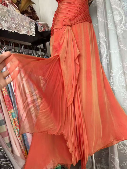 Elegant Orange Formal Prom Dress Sheath Evening Dress  J10519