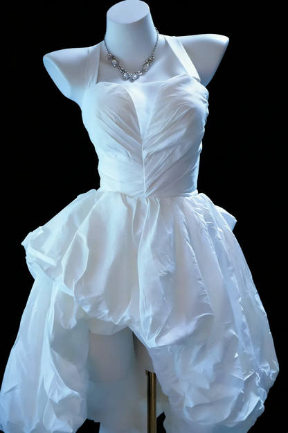 Robe de bal bustier violette en satin avec appliques, robe de soirée formelle J9413