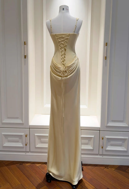 Trägerloses silbernes Vintage-Abendkleid, A-Linie, Geburtstagskleid J9370