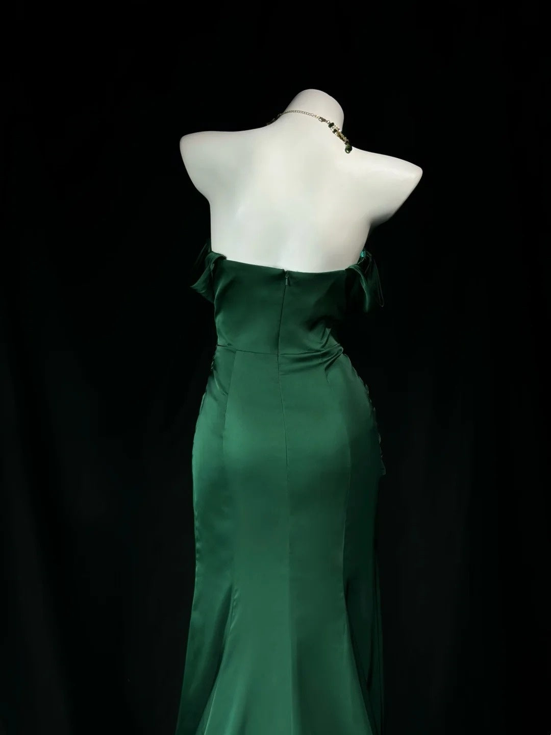 Trägerloses silbernes Vintage-Abendkleid, A-Linie, Geburtstagskleid J9370
