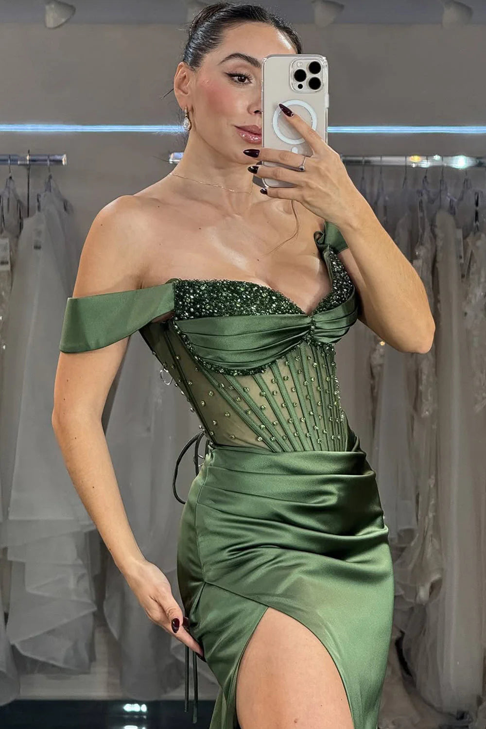 Trägerloses silbernes Vintage-Abendkleid, A-Linie, Geburtstagskleid J9370