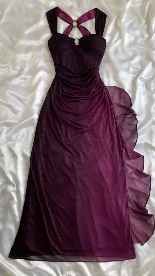 Trägerloses silbernes Vintage-Abendkleid, A-Linie, Geburtstagskleid J9370