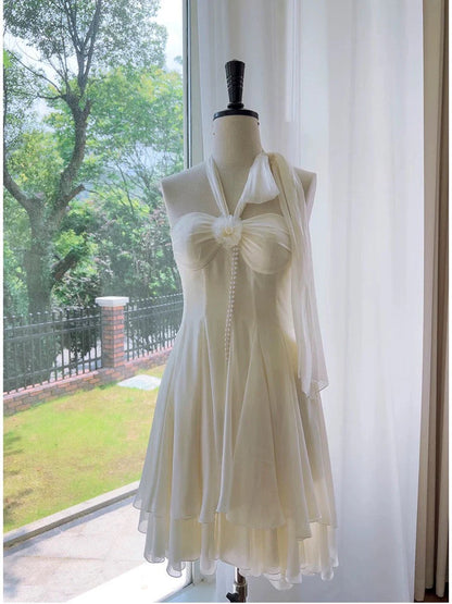 Trägerloses silbernes Vintage-Abendkleid, A-Linie, Geburtstagskleid J9370
