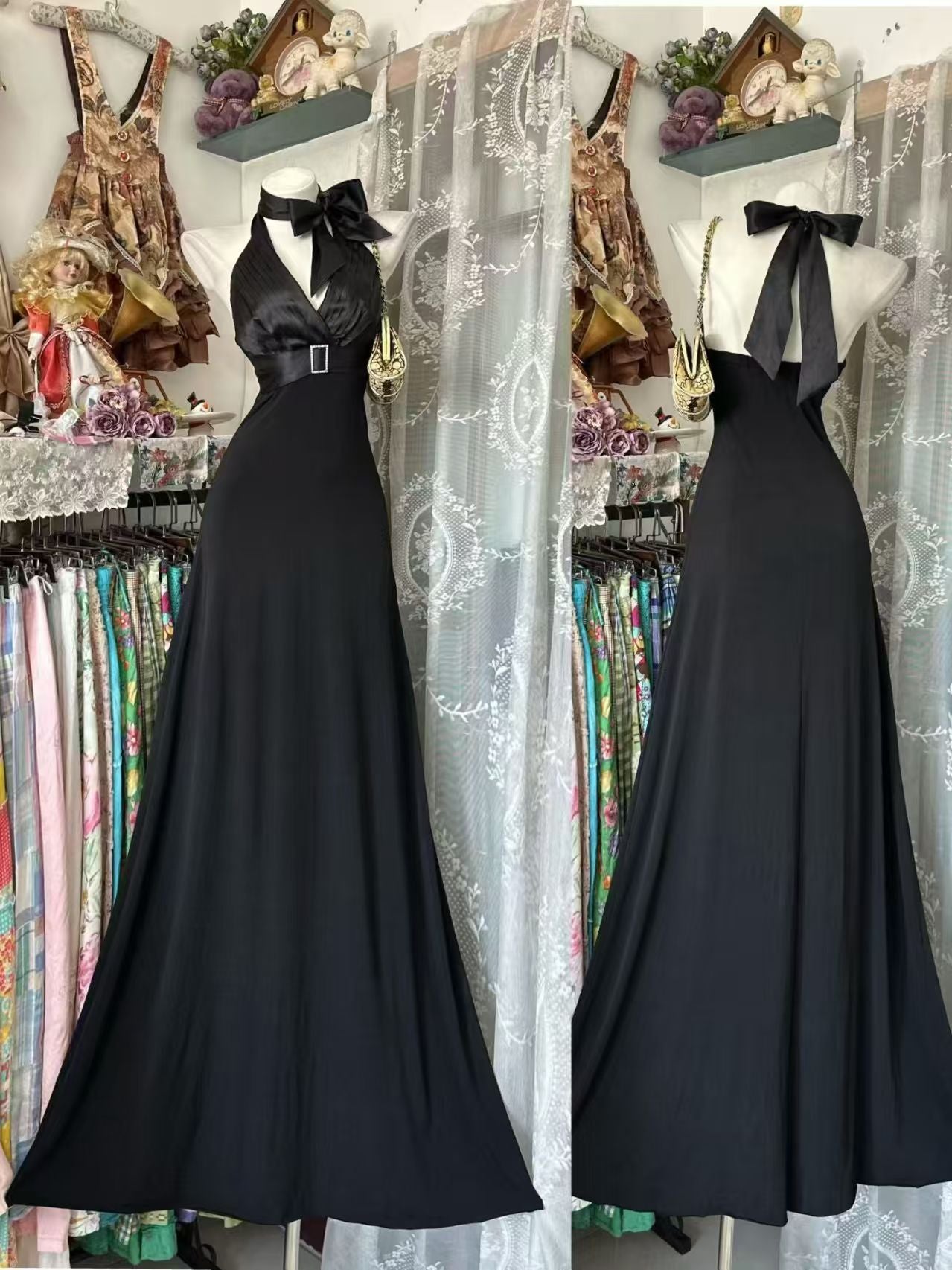 Robe de bal bustier violette en satin avec appliques, robe de soirée formelle J9413