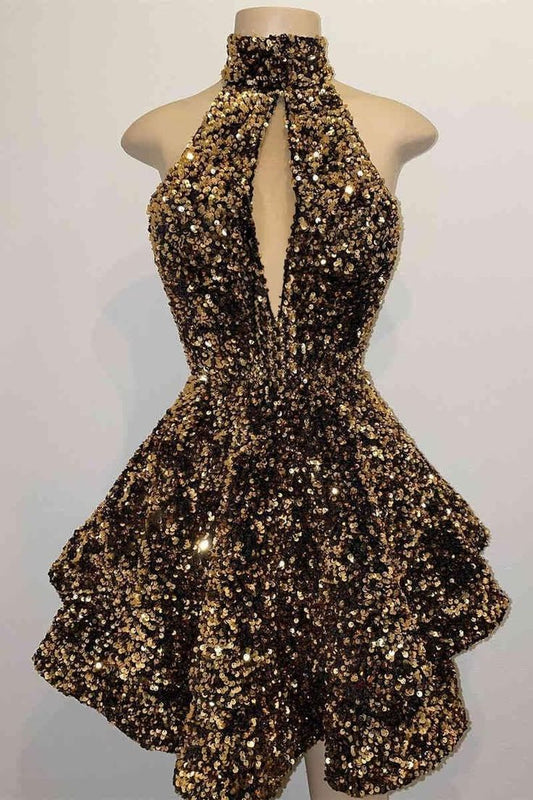 Trägerloses silbernes Vintage-Abendkleid, A-Linie, Geburtstagskleid J9370