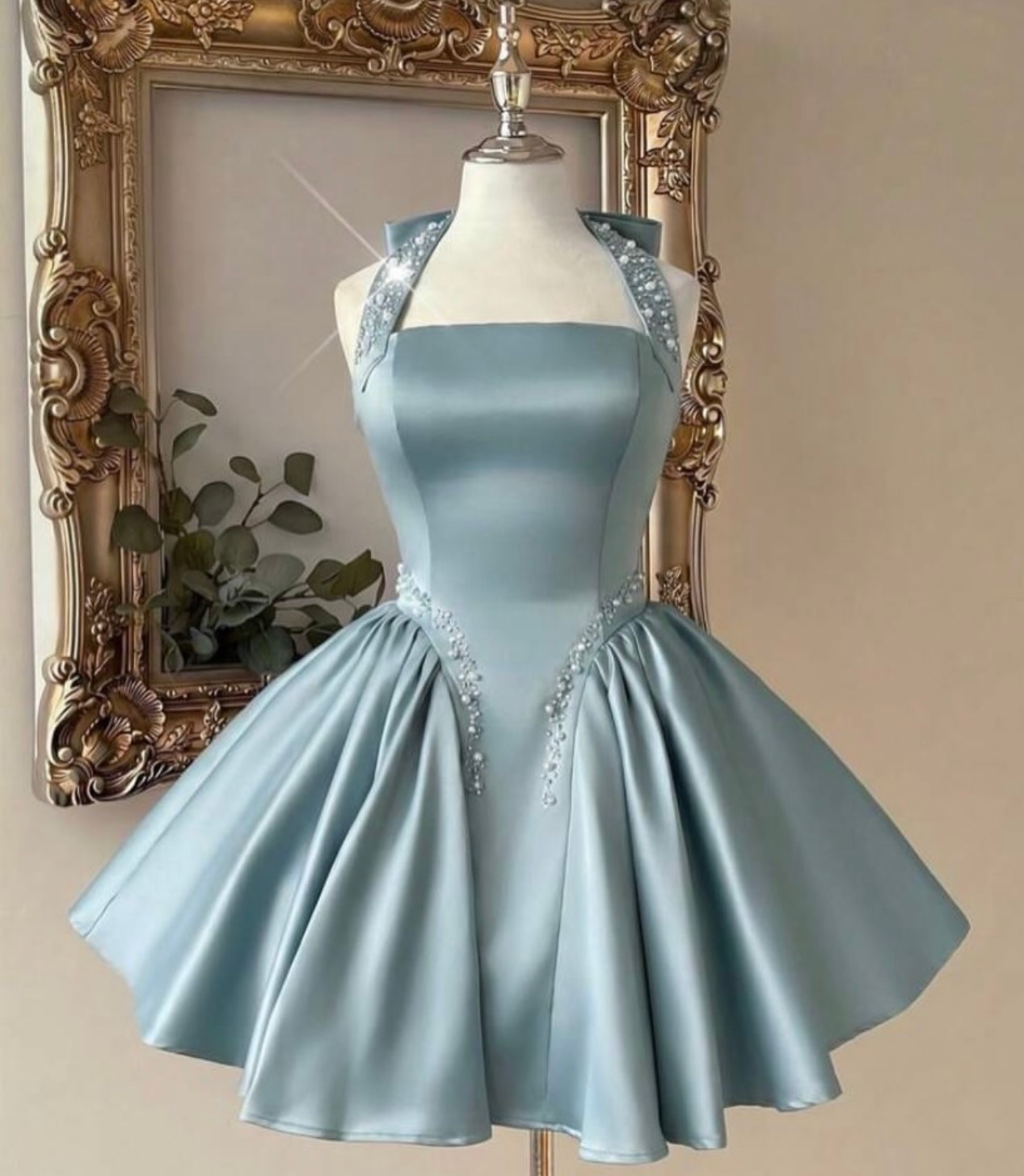 Robe de bal bustier violette en satin avec appliques, robe de soirée formelle J9413