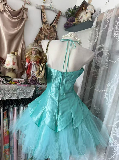Robe de bal bustier violette en satin avec appliques, robe de soirée formelle J9413