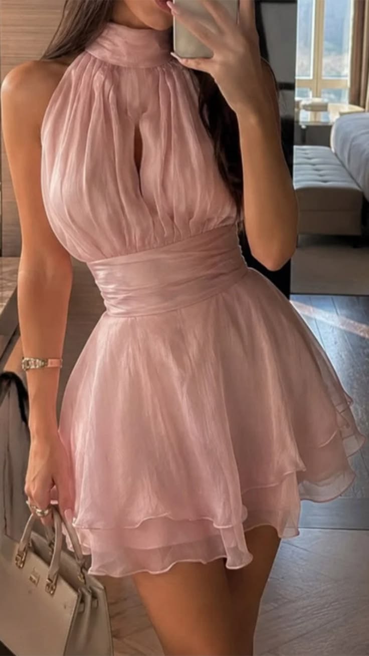 Trägerloses silbernes Vintage-Abendkleid, A-Linie, Geburtstagskleid J9370