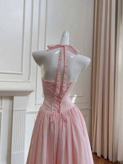 Trägerloses silbernes Vintage-Abendkleid, A-Linie, Geburtstagskleid J9370