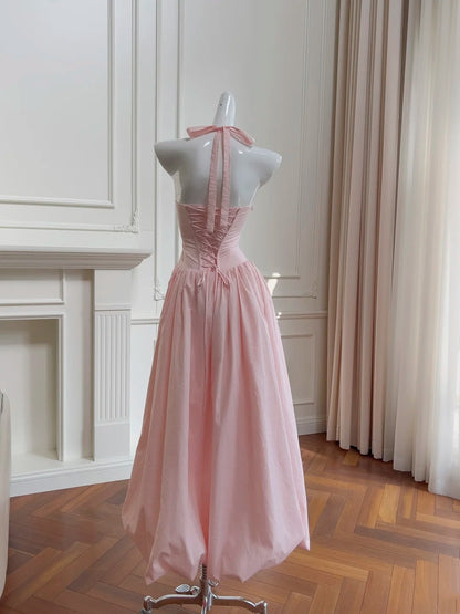 Trägerloses silbernes Vintage-Abendkleid, A-Linie, Geburtstagskleid J9370