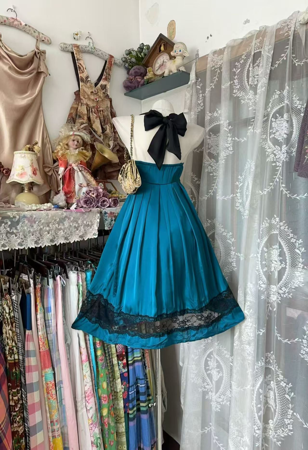 Robe de bal bustier violette en satin avec appliques, robe de soirée formelle J9413