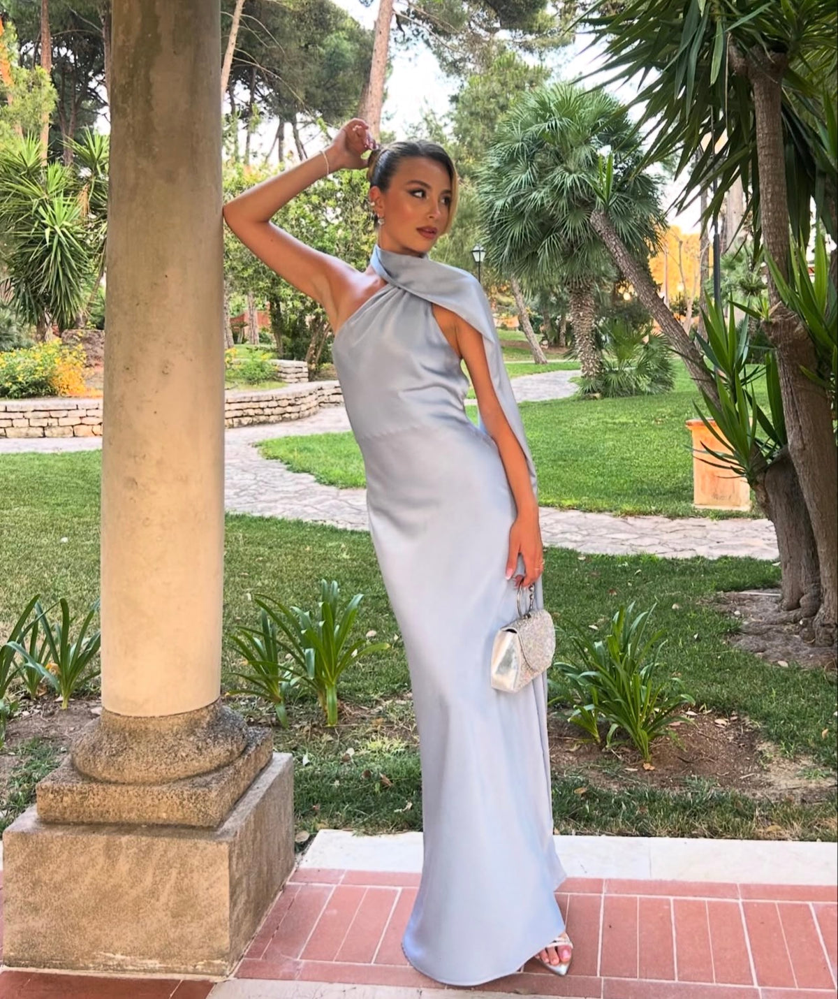 Robe de bal bustier violette en satin avec appliques, robe de soirée formelle J9413