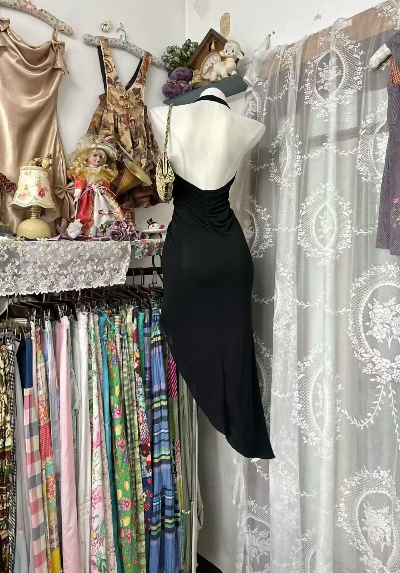 Trägerloses silbernes Vintage-Abendkleid, A-Linie, Geburtstagskleid J9370