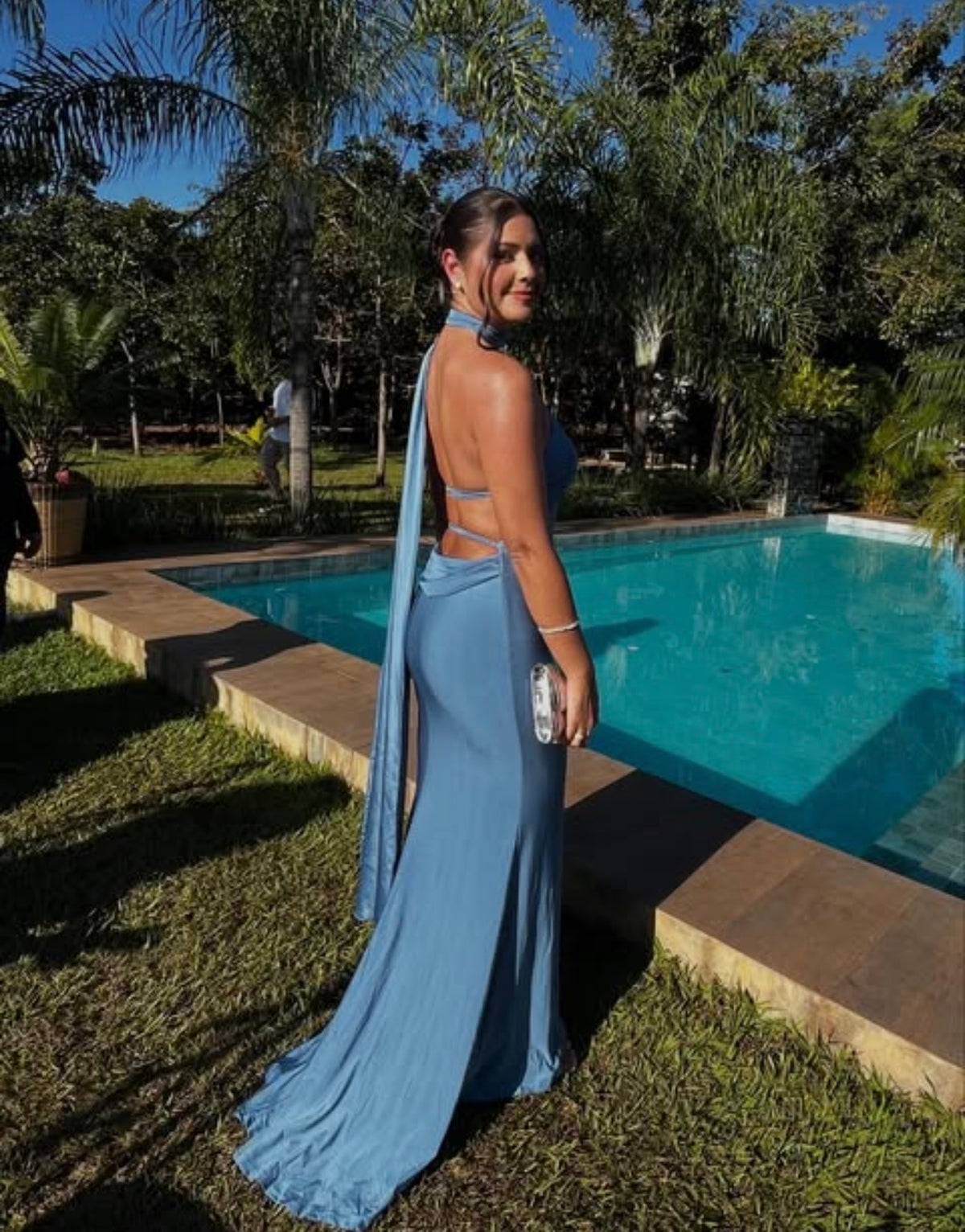 Robe de bal bustier violette en satin avec appliques, robe de soirée formelle J9413
