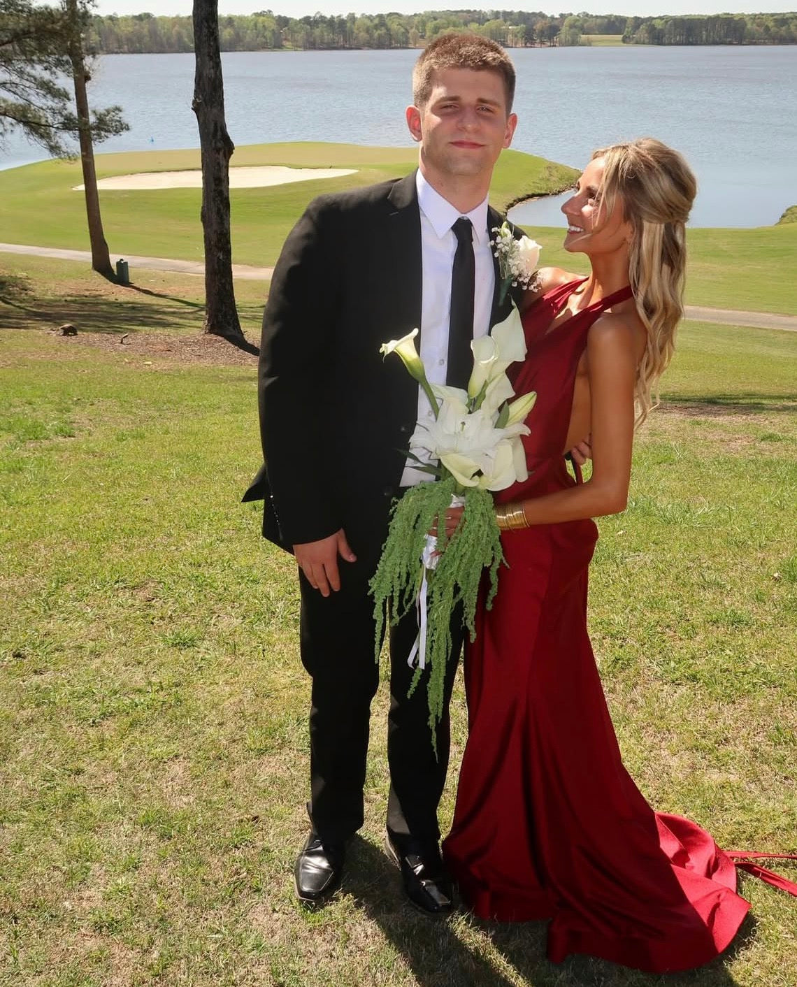 Halter Mermaid Satin Prom Dress Mermaid Burgundy Evening Dress  J10046