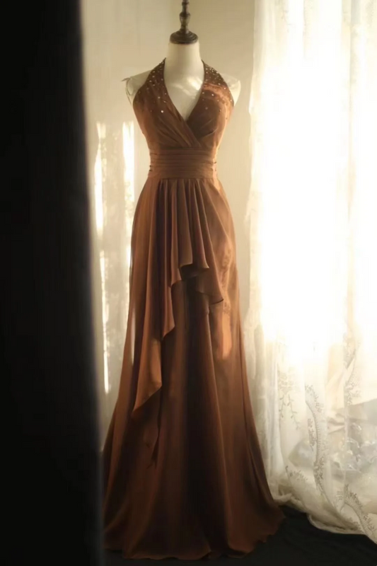 Trägerloses silbernes Vintage-Abendkleid, A-Linie, Geburtstagskleid J9370