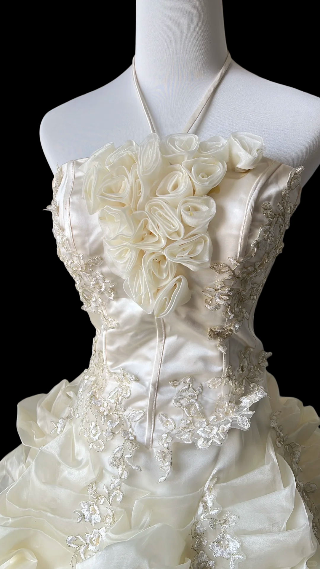 Robe de bal bustier violette en satin avec appliques, robe de soirée formelle J9413