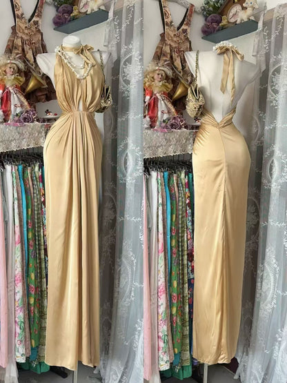 Trägerloses silbernes Vintage-Abendkleid, A-Linie, Geburtstagskleid J9370