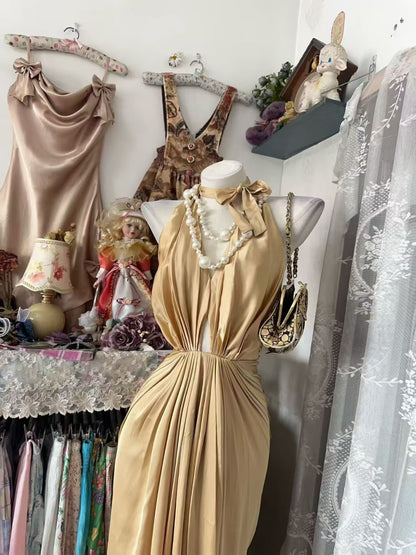 Trägerloses silbernes Vintage-Abendkleid, A-Linie, Geburtstagskleid J9370