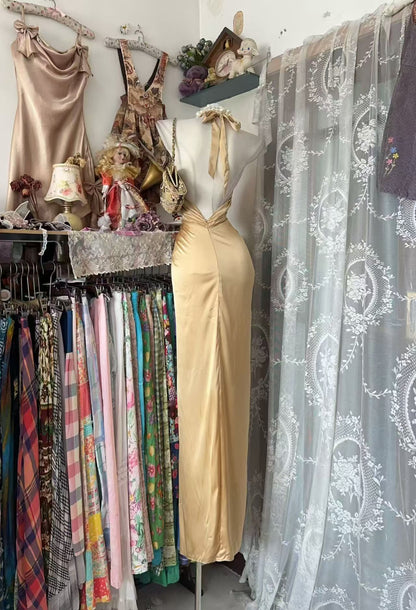 Trägerloses silbernes Vintage-Abendkleid, A-Linie, Geburtstagskleid J9370