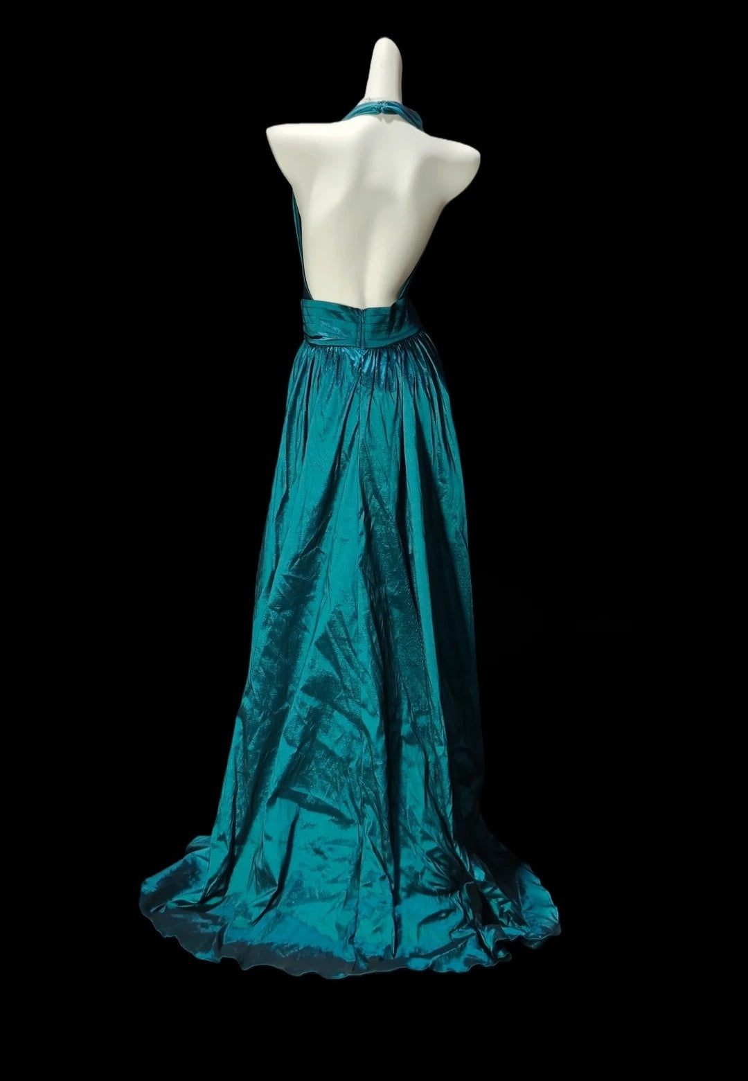 Trägerloses silbernes Vintage-Abendkleid, A-Linie, Geburtstagskleid J9370