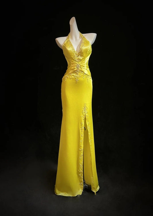 Trägerloses silbernes Vintage-Abendkleid, A-Linie, Geburtstagskleid J9370