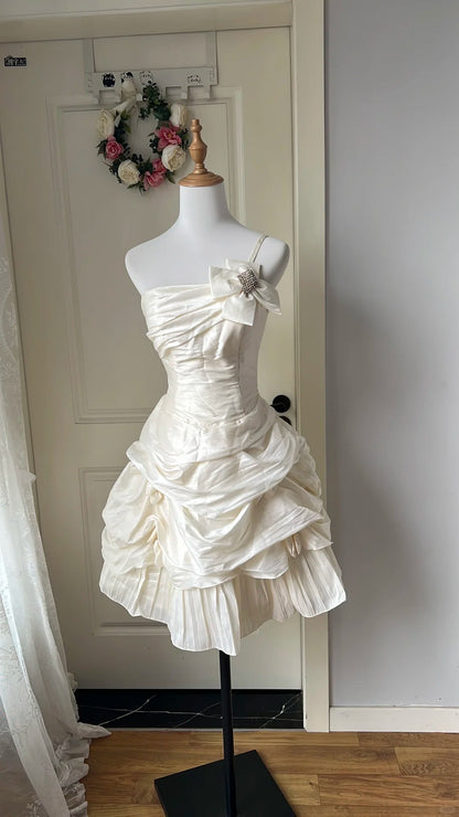 Robe de bal bustier violette en satin avec appliques, robe de soirée formelle J9413