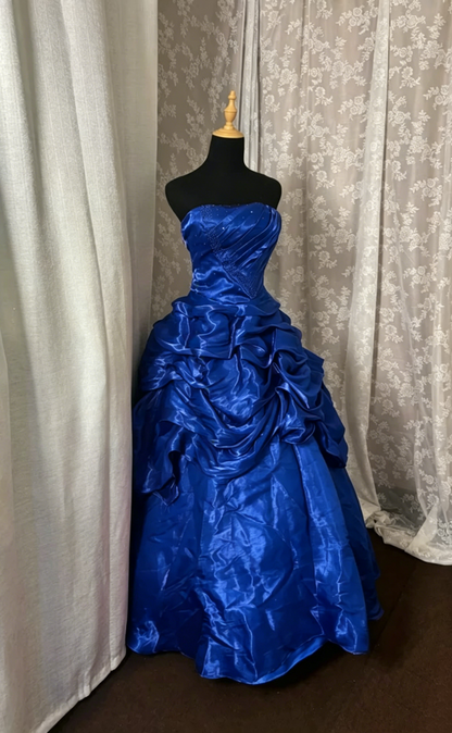 Strapless Burgundy Vintage Prom Dress Retro Birthday Dress  J10004