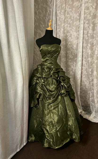 Strapless Burgundy Vintage Prom Dress Retro Birthday Dress  J10004