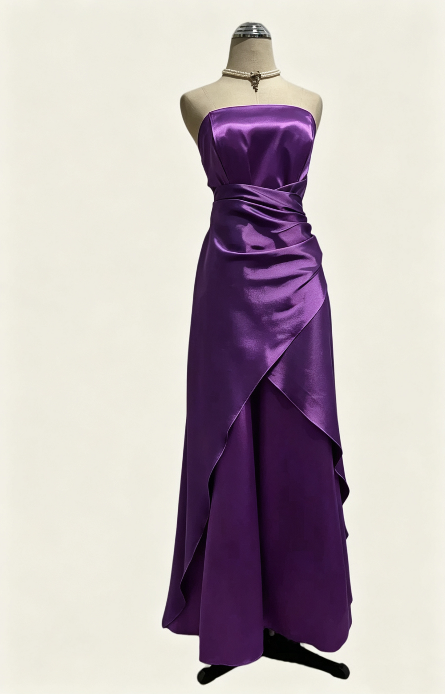 Strapless Burgundy A Line Prom Dress Retro Evening Dress J10418