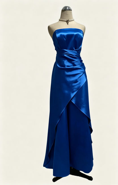 Strapless Burgundy A Line Prom Dress Retro Evening Dress J10418