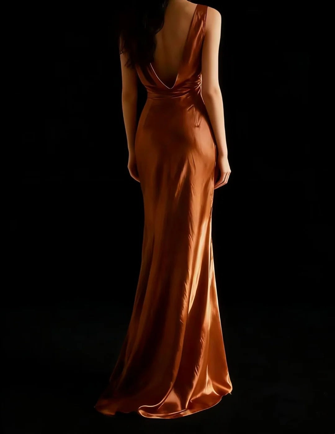 Pink Mermaid Satin Wedding Dress Bridesmaid Dresses  J10584