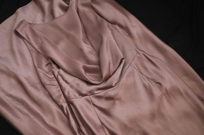 Pink Mermaid Satin Wedding Dress Bridesmaid Dresses  J10584